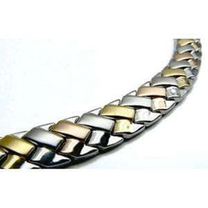 Chevron 18K Gold Plated & Stainless Steel Necklace